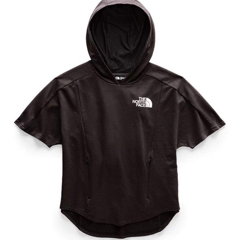 North face short sleeve hoodie with pockets